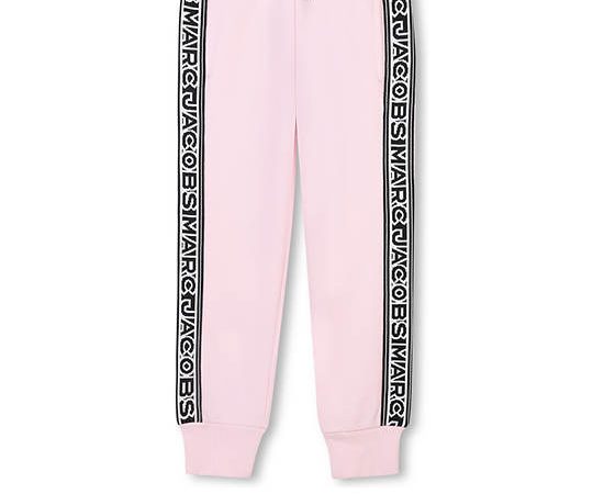 MARC JACOBS KIDS Unisex Kids Track Pants Logo-Stripe Pink