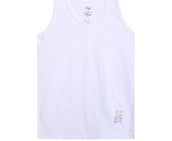 ANGEL KIDS Girl Tank Top Back To School Disney Print White