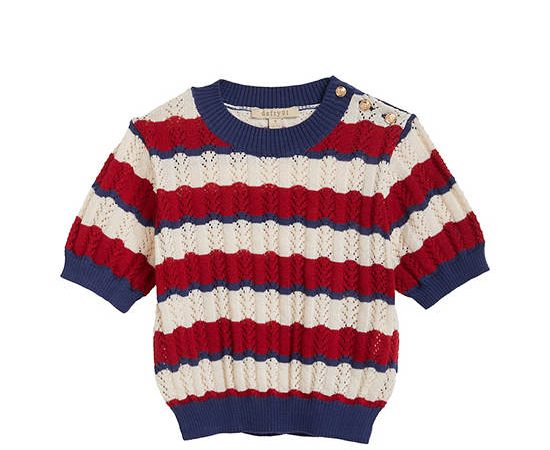 DeFry 01 Girl Sweater Short Sleeves Crew Neck