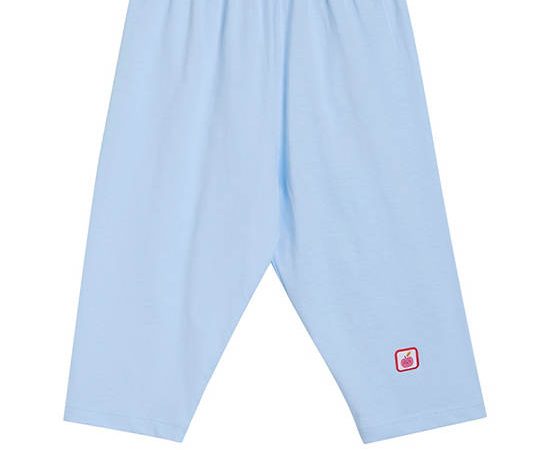 Angel Baby Girl Toddler Pyjamas Ankle Pants Apple Print Light Blue