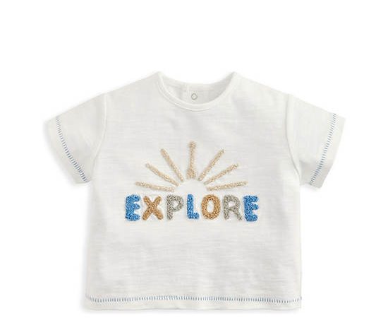 MAMAS & PAPAS Boy Toddler T-Shirt Short Sleeves Explore Multi-Color