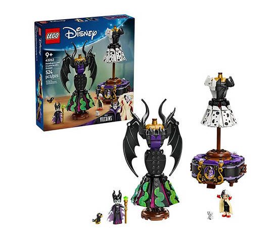 LEGO Block Toy Maleficent's and Cruella De Vil's Dresses 43262 Multi-Color