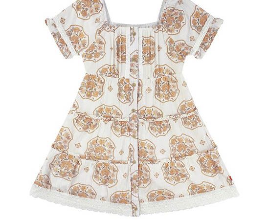 LEVI'S KIDS Girl Toddler Mini Dress Tiered Gardenia