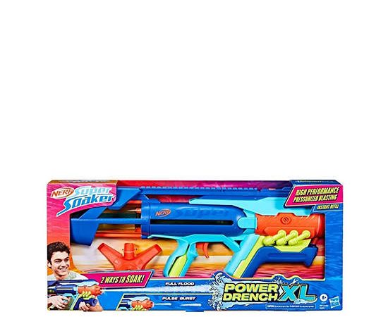 NERF Water Gun Power Drench XL Super Soaker Blue