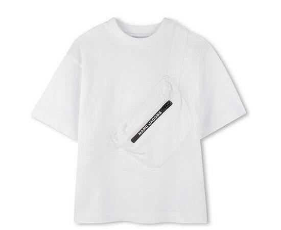 MARC JACOBS KIDS Boy T-Shirt Short Sleeves Chest Bag Print White
