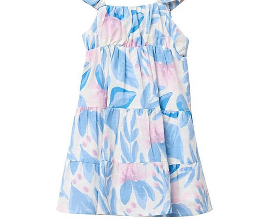 SFERA KIDS Girl Dress Floral Print Light Blue