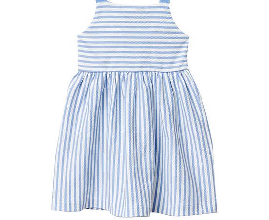 SFERA KIDS Girl Dress Stripes Piqué Light Blue