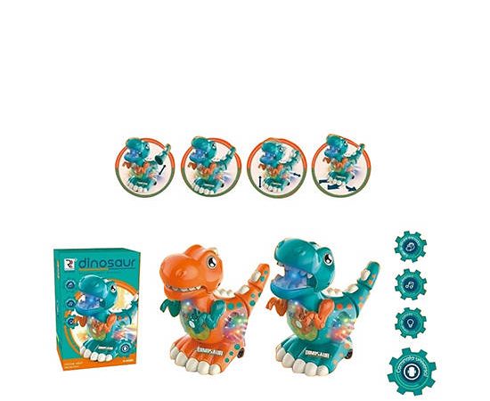 WISHER TOY Toy Dinosaur B/O Random Color (Orange or Green)