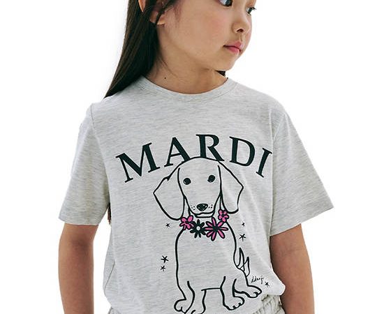MARDI MERCREDI LES PETITS Kids Tshirt Swing The Tail Ddanji Flower Necklace