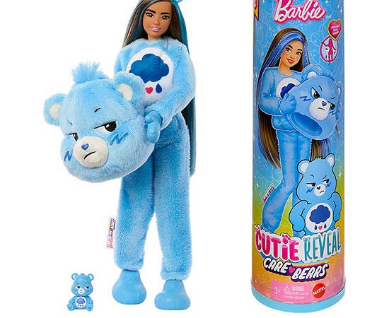 BARBIE Mascot Doll Grumpy Bear Cutie Reveal Care Bears Series Light Blue