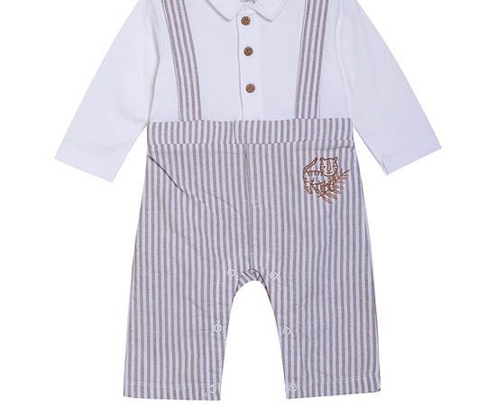 Angel Baby Boy Toddler Jumpsuit Long Sleeve White
