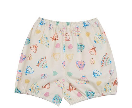 Angel Baby Baby Pyjamas Shorts Summer Shell Print Cream