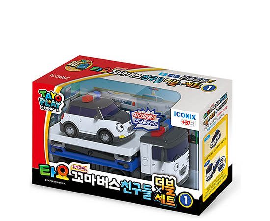 TAYO The Little Bus Vehicle Toy Set Tayo Little Bus Friends Special Double Car Set - Tayo Rescue Multi-Color