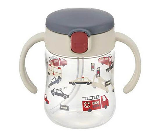 RICHELL Toddler Straw Cup T.L.I (Step 2) 200 mL Medium Grey