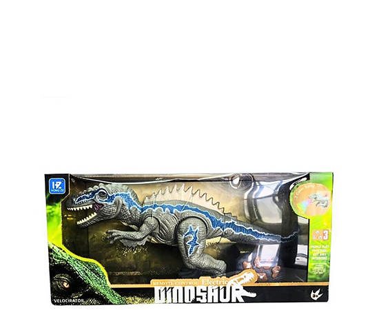 WISHER TOY Dinosaur Remote Control Toy - Velociraptor Grey