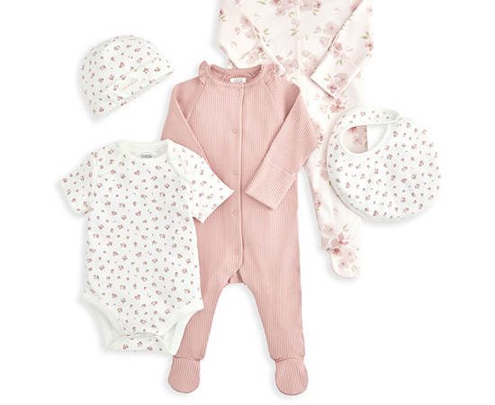 MAMAS & PAPAS Girl Toddler Set Floral 5 Pcs. Pink