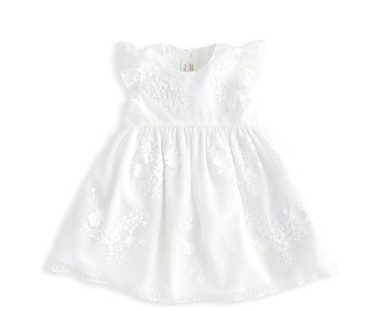 MAMAS & PAPAS Girl Toddler Dress Lace Embroidered White