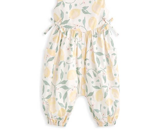MAMAS & PAPAS Girl Toddler Romper Lemon Print White