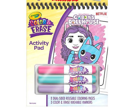 CRAYOLA Activity Pad Color & Erase Gabby'S Dollhouse