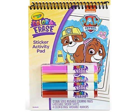 CRAYOLA Sticker Activity Pad Color & Erase Paw Patrol