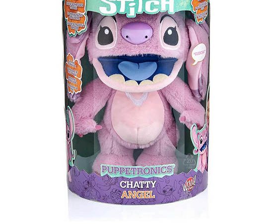 DISNEY STITCH Plush Angel Puppetronics Chatty Pink