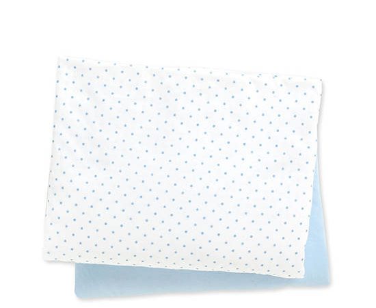 MOTHERCARE Baby Fitted Cot Bed Sheet 2 pk Light Blue