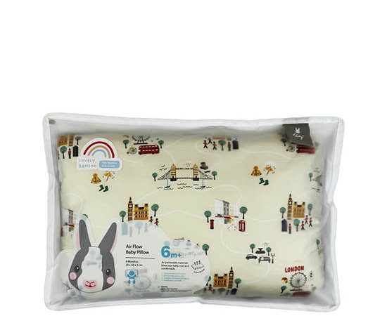 Airy Bedding Infant Pillow for 6 months LB London Pattern Multi-Color