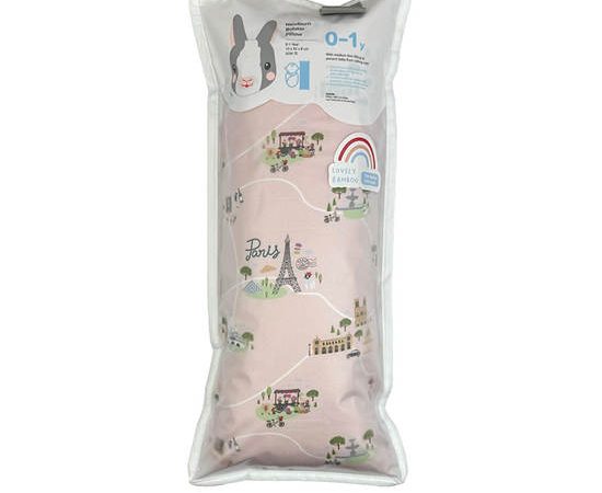 Airy Bedding Infant Pillow LB Paris Pattern Size S Multi-Color