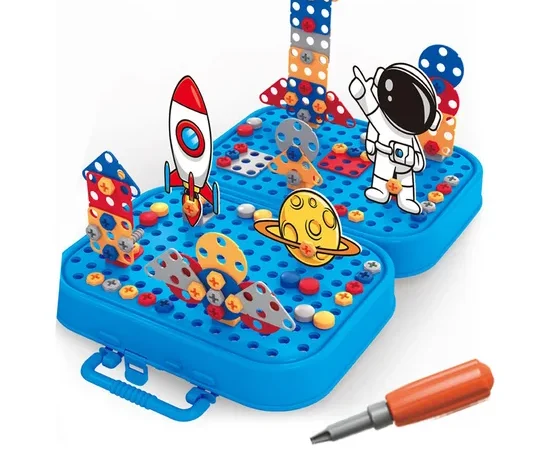 WANGDEK Toy Diy Space 3D Puzzles 227 Pcs Multi-Color