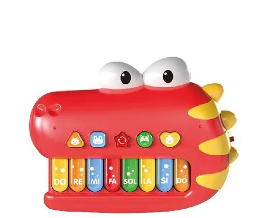 WANGDEK Toy Crocodile Piano Light & Music Multi-Color