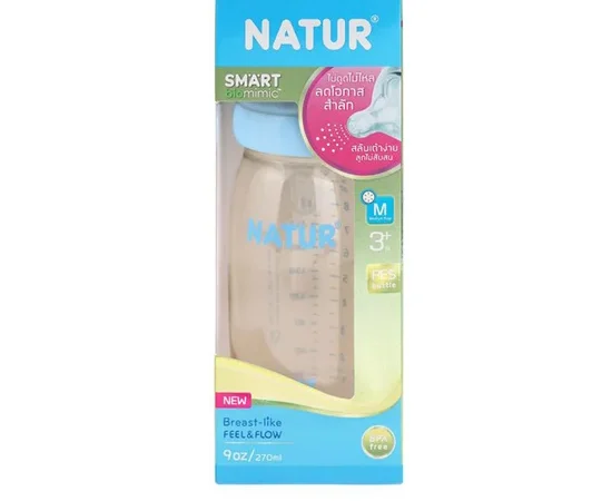 NATUR Smart Biomimic Wide Neck Feeding Bottle PES 9 oz.
