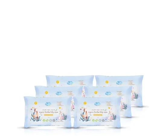 KINDEE Bamboo Baby Wipe 20 Sheets (6Packs)