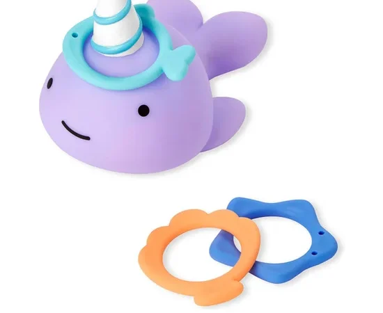 SKIP HOP Zoo Narwhal Ring Toss Plum