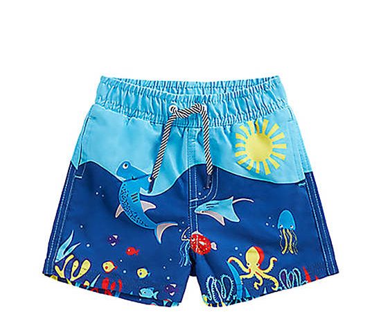 MOTHERCARE Boy Toddler Board Shorts Sea Scene Multi-Color