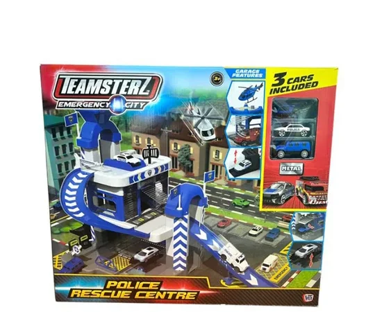 Teamsterz Police Rescue Center 3 Cars Multi-Color
