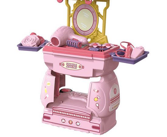 WANGDEK Toy 2 in 1 Storage Cartoon Car : Beauty Set 25 pcs. Multi-Color