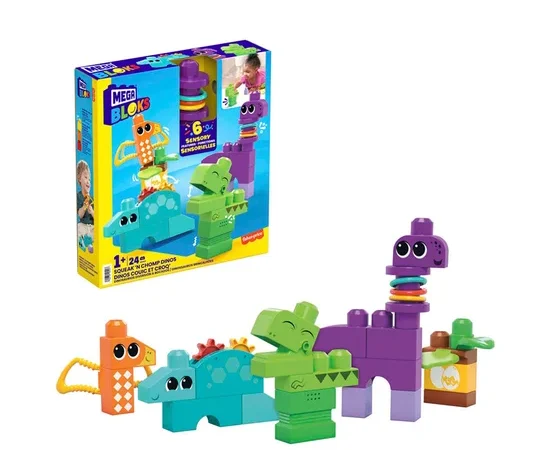 MEGA BLOKS Blocks Toys Squeak 'N Chomp Dinos