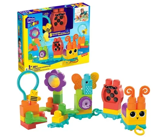 MEGA BLOKS Blocks Toys Move 'N Groove Caterpillar