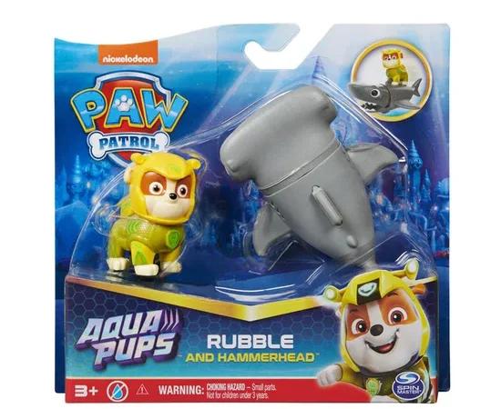 PAW PATROL Figure Aqua Pups Hero Rubble & Hammerhead Multi-Color