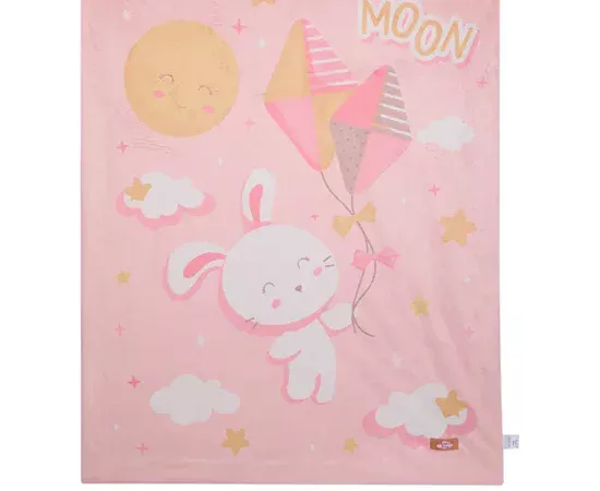 Angel Baby Blanket Minky Print And Star Embossed 75X100 cm