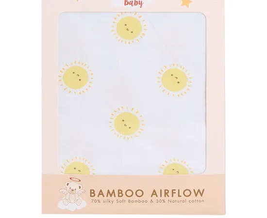 Angel Baby Infant Swaddle Sun Print Yellow