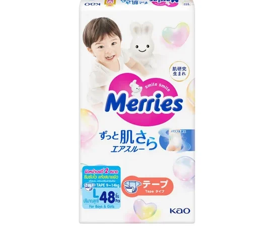 MERRIES Diaper Pants Japan Tape Size L (48 Pcs) White