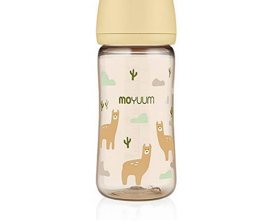 MOYUUM Baby Bottle Premium PPSU 270 mL with Real-Fit Nipple Lama