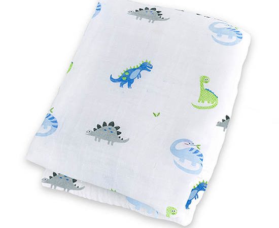 LULUJO Cotton Muslin Swaddle - Prehistoric Pals
