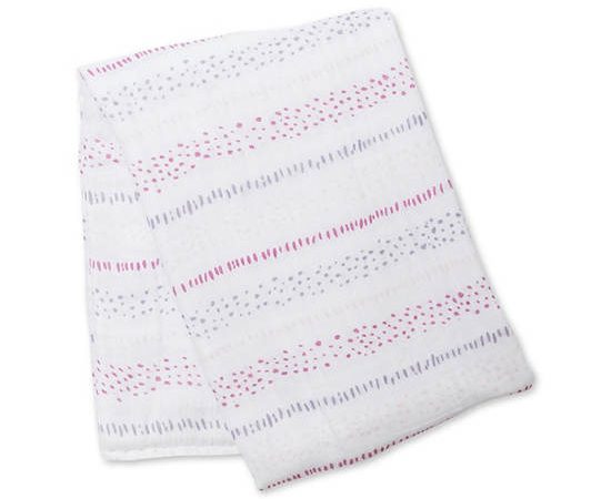 LULUJO Cotton Muslin Swaddle- Lovely Dots