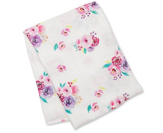LULUJO Bamboo Muslin Swaddle - Posies