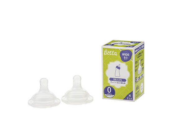 Dr.Betta Nipple Brain wide neck 2pcs. set (Cross cut) For Wide Neck