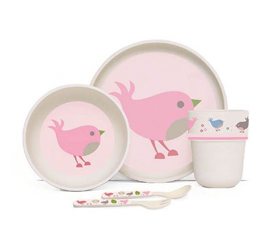 PENNY SCALLAN DESIGN Bamboo Meal Set w Cutlery-Chirpy Bird