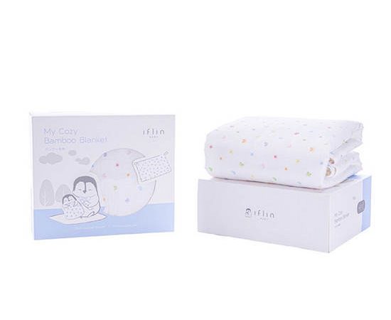 IFLIN BABY Playful Sky - My Cozy Bamboo Blanket (for Baby 0 - 2 years old)