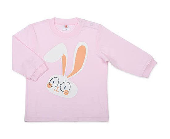 AUKA Pink,Infant and Todddler Long-sleeved T-shirt, girl ,Big Rabbit